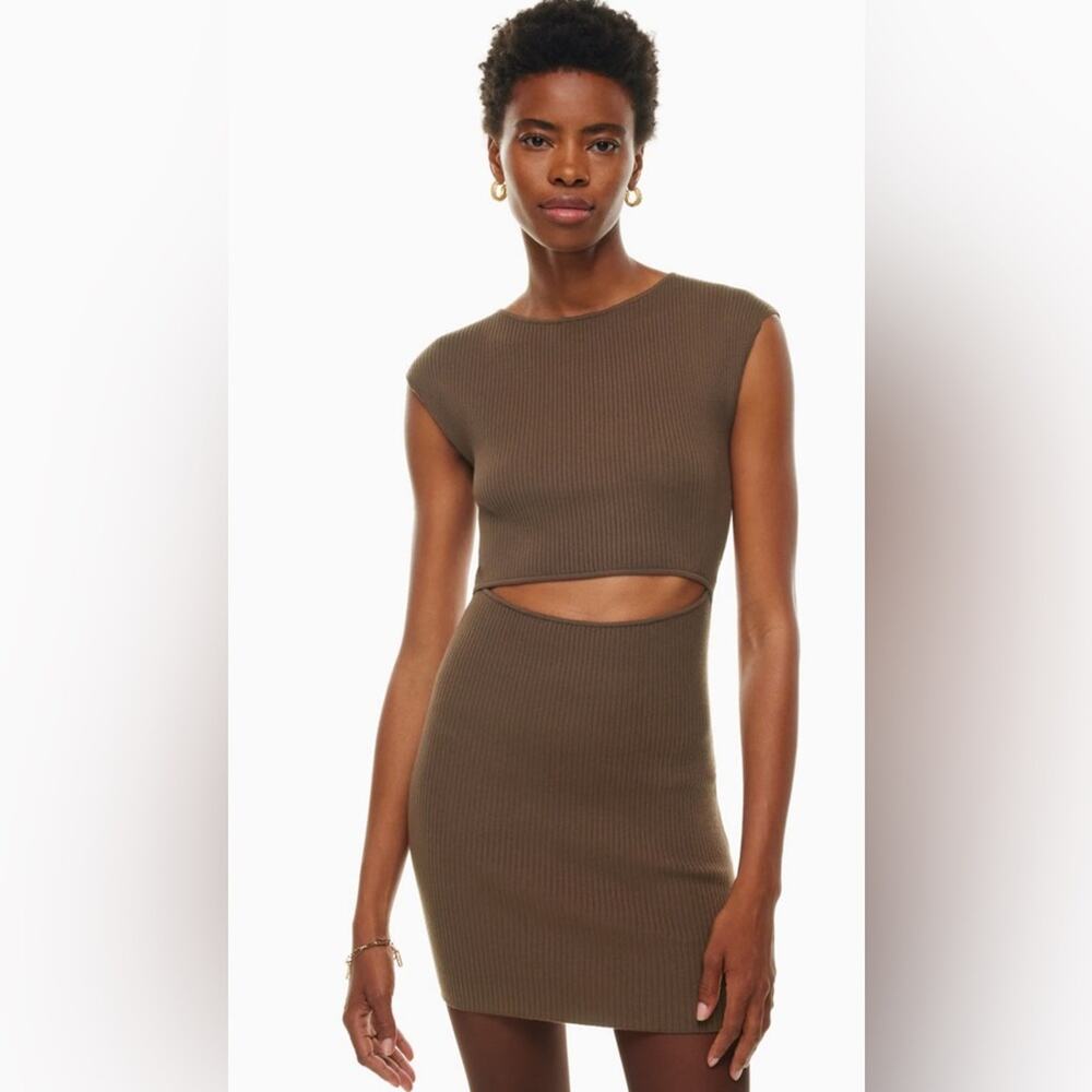 ARTIZIA WILFRED CUT-OUT KNIT MINI PURPLE SLATE ARDOISE MAUVE.